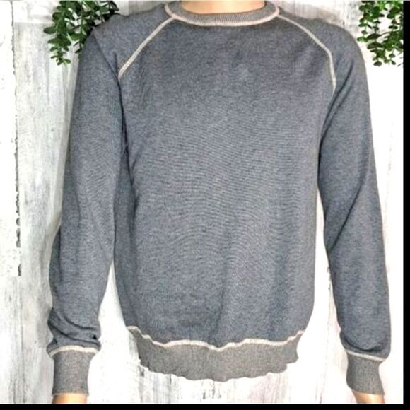 Agave Denim Forerunner Supima Crew Raglan Sweater - Picture 2 of 9